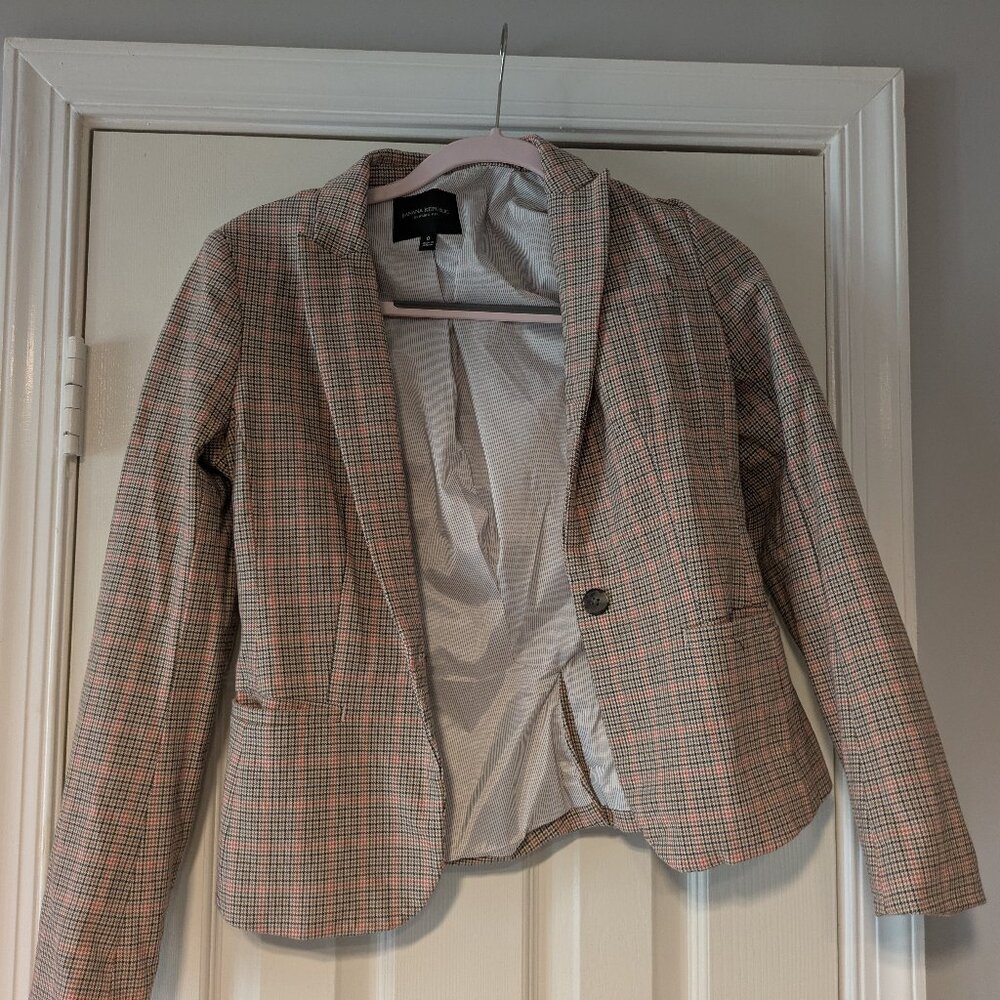 Banana Republic houndstooth blazer